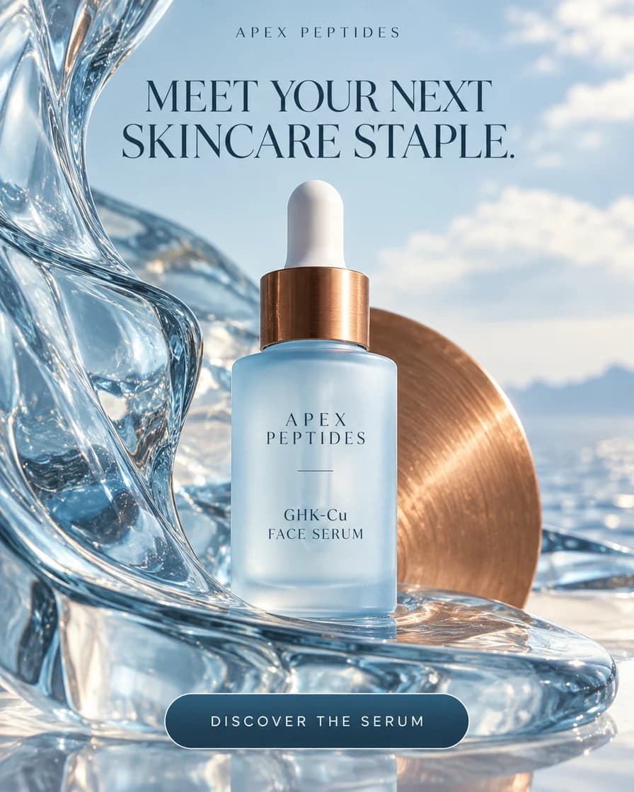 GHK-Cu skincare serum creative concept: Meet your next skincare staple.